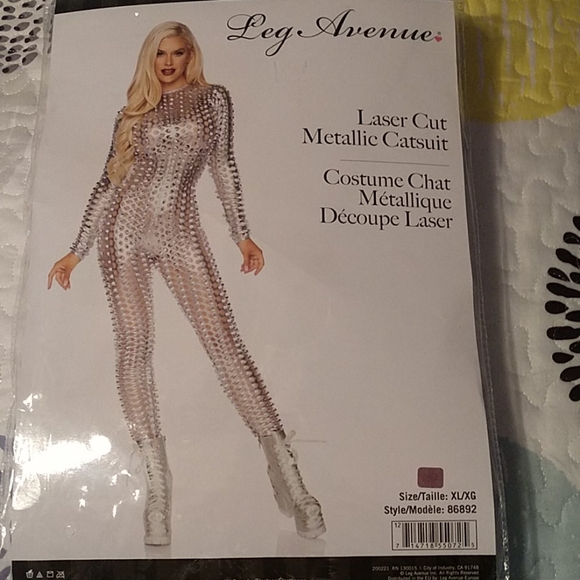 Laser Cut Metallic Catsuit